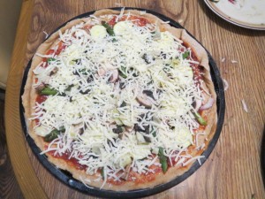 with cheese on top with cheese on top