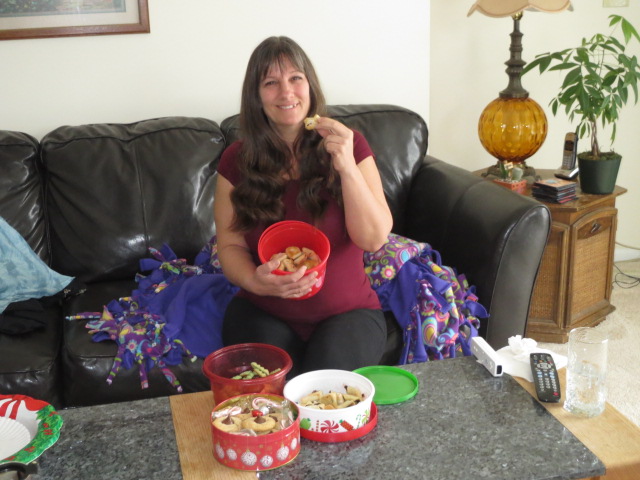 me eating cookies