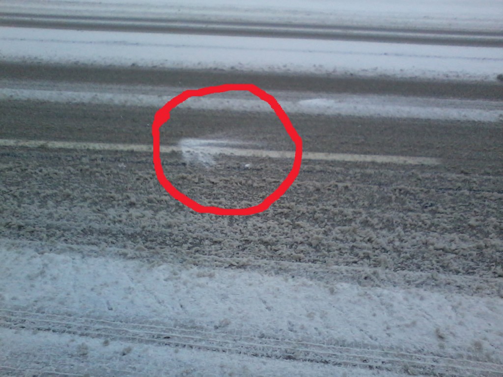 splat of snow